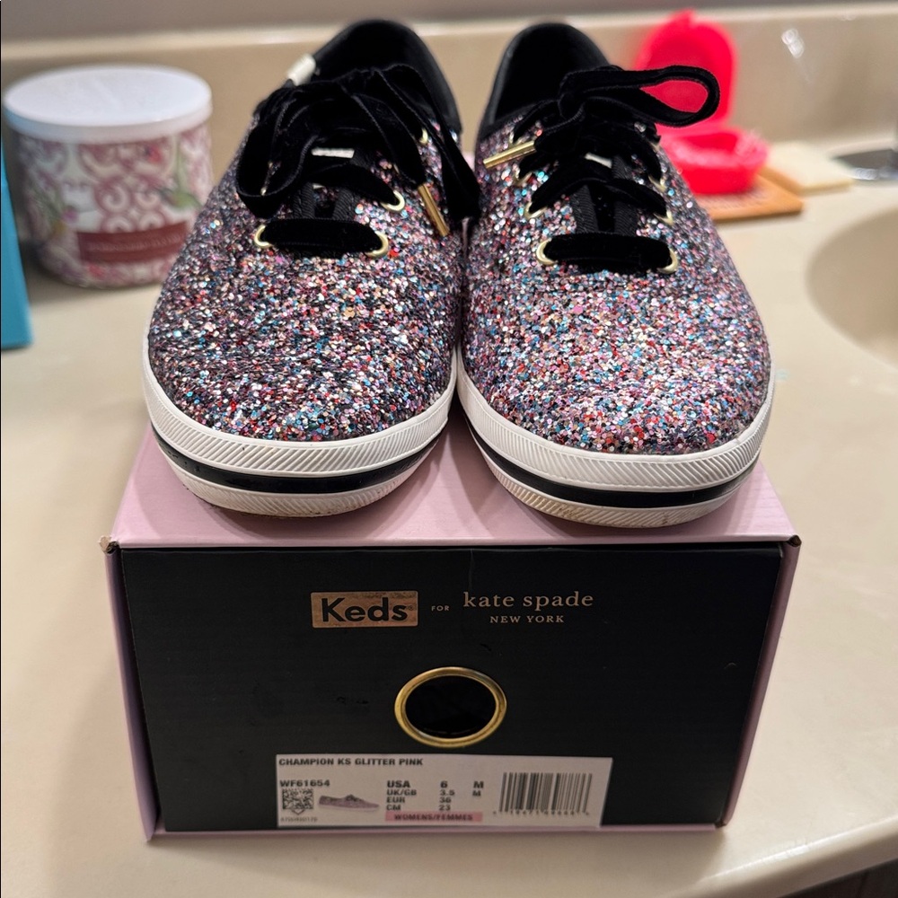 Kate Spade Multicolor Glitter Sneakers